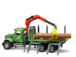 Bruder MACK Granit Přepravník na dřevo s hydraulickou rukou 1:16